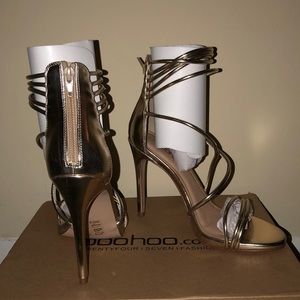 Brand New!! Gold strapped heels